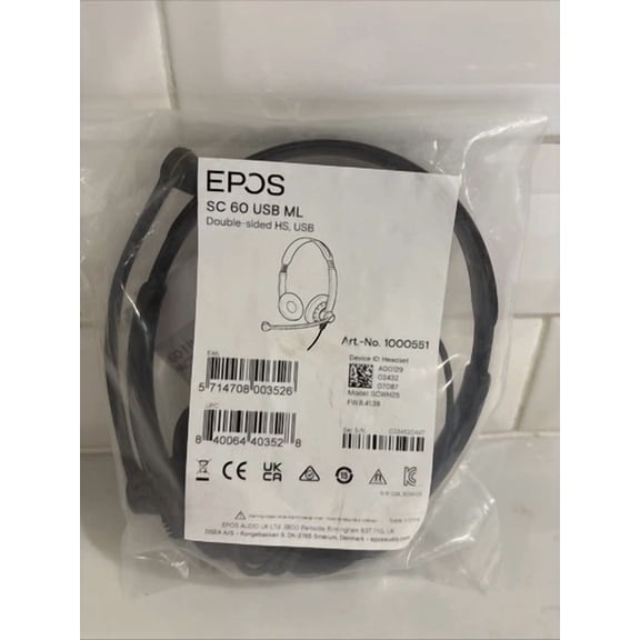 Epos Sennheiser Impact Sc 60 Usb Ml Double-Sided Headset - Black (1000551)