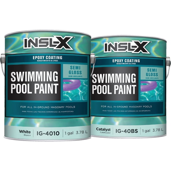 Epoxy Coat White Semi Gloss Swimming Pool Paint, 2 gal