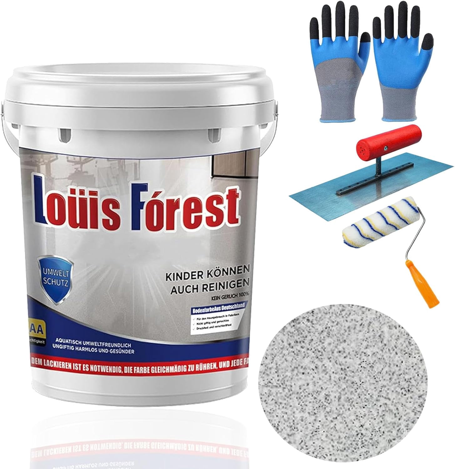 Louis Forest Epoxy Floor Paint, High Gloss Marble Effect Epoxy