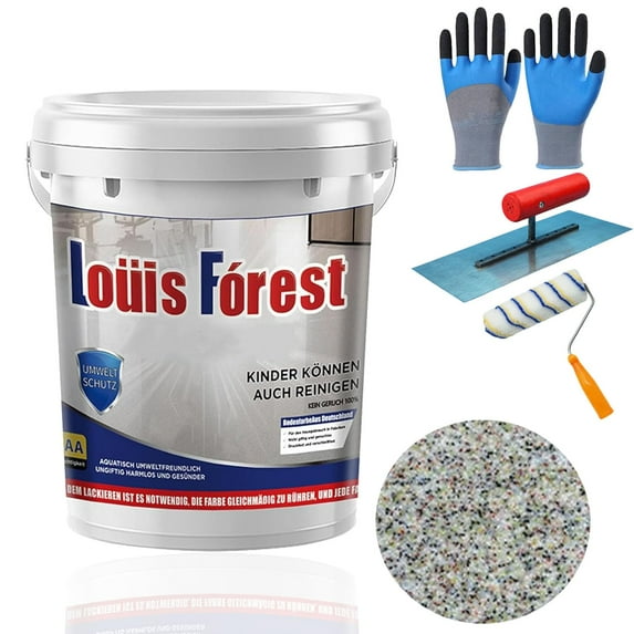 Epoxy Colored Sand Floor Paint, 2025 New Louis Forest Epoxy Floor Paint, High Gloss Marble Effect Garage Self-leveling Coating Wear-resistant and non-slip (0.5kg-Colorful)