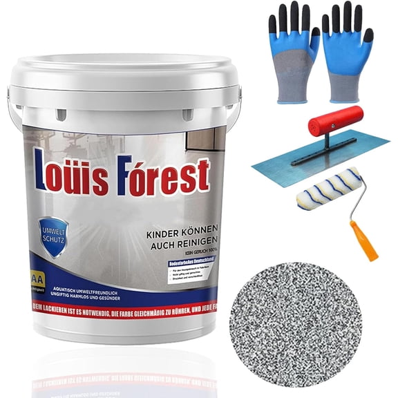 Epoxy Colored Sand Floor Paint, 2025 New Louis Forest Epoxy Floor Paint, High Gloss Marble Effect Garage Self-leveling Coating Wear-resistant and non-slip