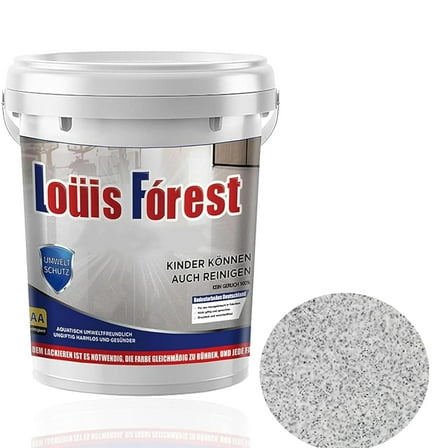 Epoxy Colored Sand Floor Paint, 2025 Upgrade Louis Forest Epoxy Floor Paint, 0.5 KG High Gloss Marble Effect Garage Self-Leveling Coating, Waterproof and Non-Slip