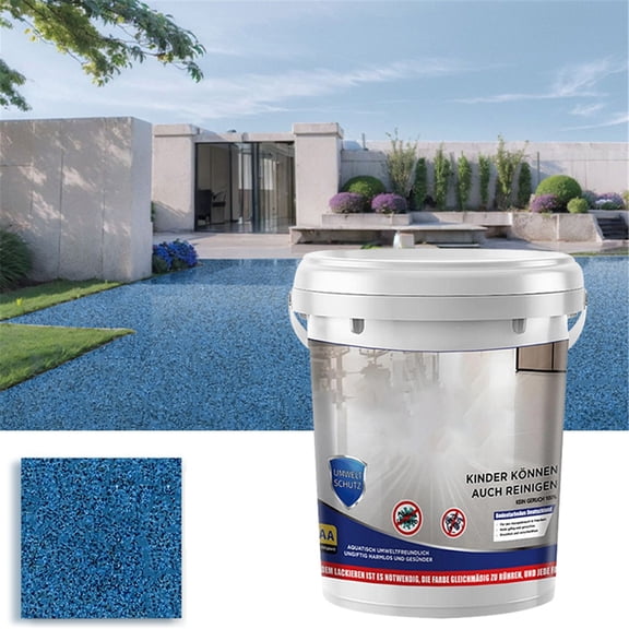 Epoxy Colored Sand Floor Paint, Epoxy Floor Paint High Gloss Marble Effect Coating for Indoor and Outdoor, Wear-resistant and non-slip Self-leveling Coating, 33.8 Oz, 1 Pcs
