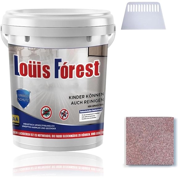 Epoxy Colored Sand Floor Paint, Epoxy Sand Floor Paint Self Leveling, High Gloss Marble Effect Garage Waterproof and Non-Slip for Garage Floors, Basements, Countertops (Pink-5kg)