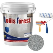 Epoxy Colored Sand Floor Paint, High Gloss Marble Effect Epoxy Floor Coating, Suitable For Both Interior And Exterior, Wear-Resistant And Anti Slip Paint (Medium Gray)