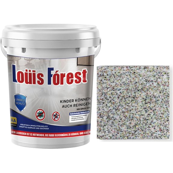 Epoxy Colored Sand Floor Paint,High Gloss Marble Finish Epoxy Floor Coating,Durable Non-Slip Waterproof Paint for Garage & Basement, Concrete (Multicolored, 2kg)