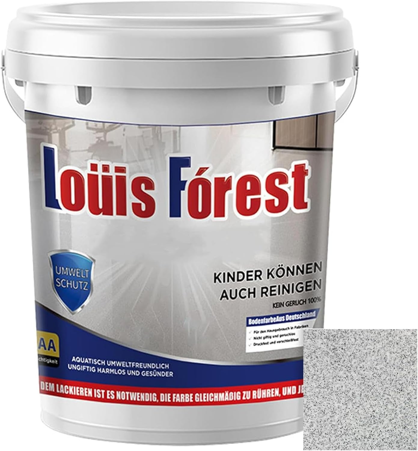 Gienslru Epoxy Bodenfarbe Mit Marmor-Effekt - Hochglanz Beschichtung Für Beton & Garage