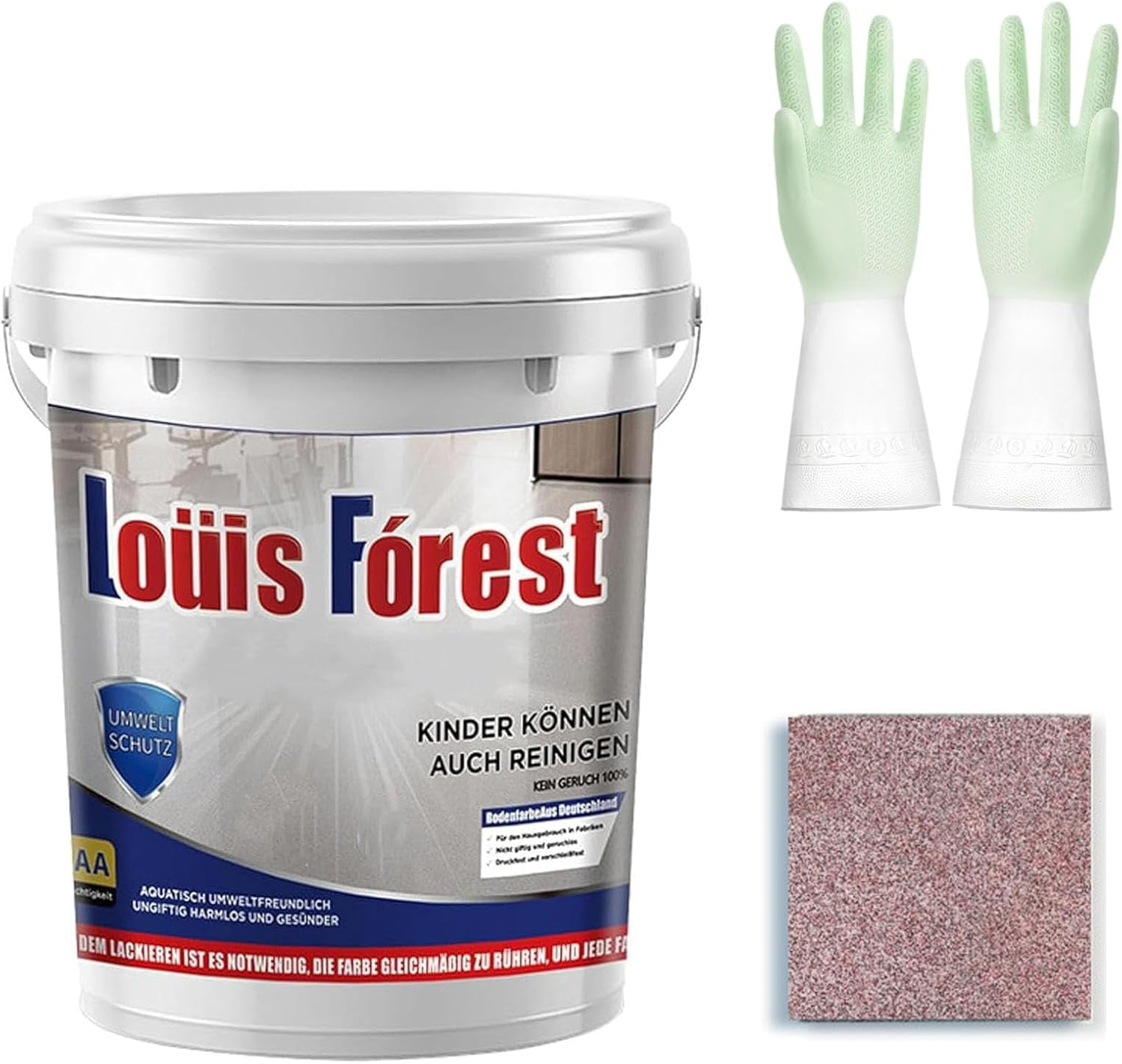 Epoxy Colored Sand Floor Paint, Louis Forest Epoxy Floor Paint For Concrete, for High Gloss Marble Effect Garage Coating, Wear-Resistant And Non-Slip