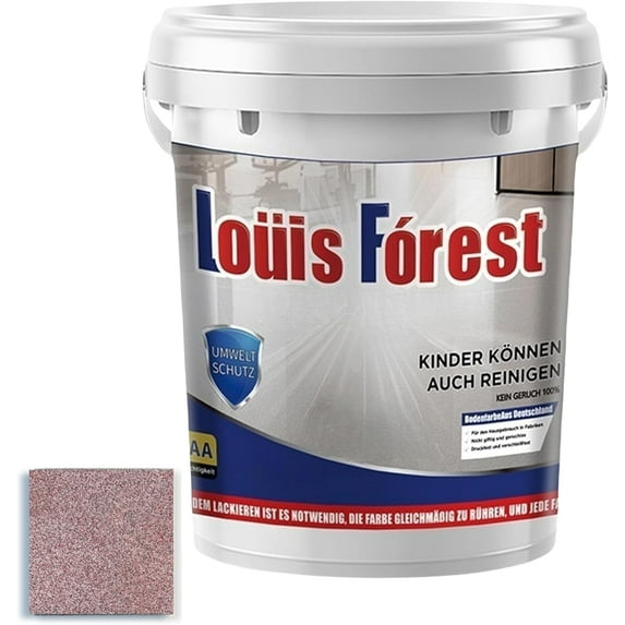 Epoxy Colored Sand Floor Paint, Louis Forest Epoxy Floor Paint, High Gloss Marble Effect Epoxys Floors Paints for Garage Indoor and Outdoor, Waterproof (Red,1000g / 35.27fi oz)