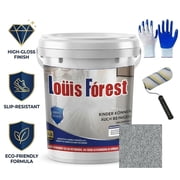 Epoxy Colored Sand Floor Paint, Louis Forest Epoxy Floor Paint, Louis Forest Floors Paints, High Gloss Marble Effect Garage Coating for Both Interior and Exterior Applications