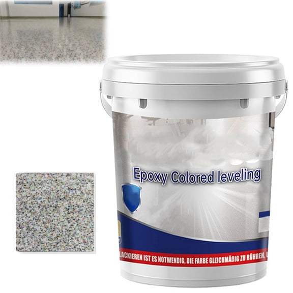 Epoxy Colored Sand Floor Paint Self Leveling, 1Kg High-gloss Marble Effect Epoxy Floor Coating Set, Non-slip & Wear-resistant, Ideal For Garage, Basement, Concrete Floors & Countertops