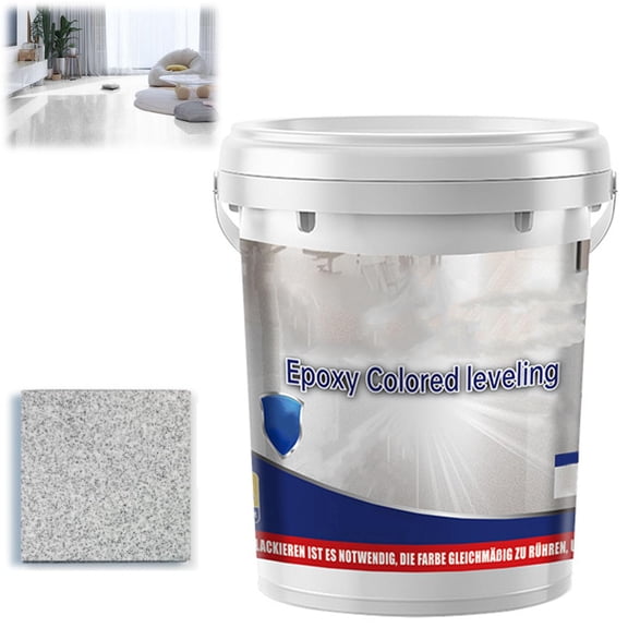 Epoxy Colored Sand Floor Paint Self Leveling, 1Kg High-gloss Marble Effect Epoxy Floor Coating Set, Non-slip & Wear-resistant, Ideal For Garage, Basement, Concrete Floors & Countertops