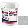 thumbnail image 1 of Epoxy Colored Sand Floor Paint, Self Leveling Epoxy Floor Paint, High Gloss Marble Effect Coating for Concrete, Indoor and Outdoor, Waterproof, Non-Slip (5 KG, Light gray), 1 of 4