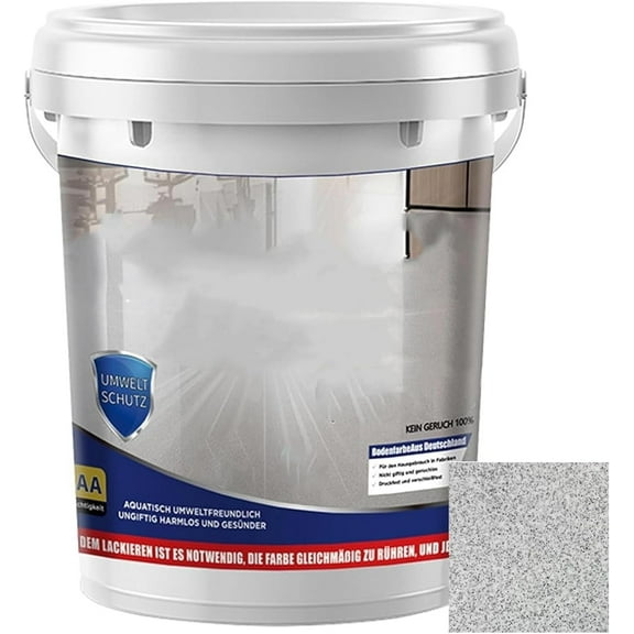 Epoxy Colored Sand Floor Paint,Textured Color Sand Finish,Decorative High Gloss Effect Water Based Colored,Indoor and Outdoor Surfa for Refinishing Concrete,Tile,Countertop(White Hemp Ash,0.5KG)