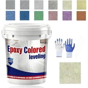 Epoxy Colored Sand Self Leveling Floor Paint, Epoxys Colored Sand Self Leveling, Epoxy Floor Paint, for Basement, Wood Floors, Garage and Outdoor Millet Yellow,5kg/11lb