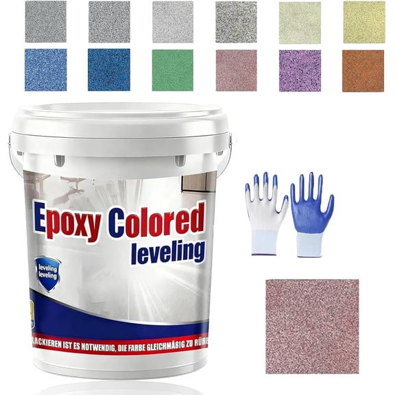 Epoxy Colored Sand Self Leveling Floor Paint, Epoxys Colored Sand Self Leveling, Epoxy Floor Paint, for Basement, Wood Floors, Garage and Outdoor (Pink,3kg/6.6lb)