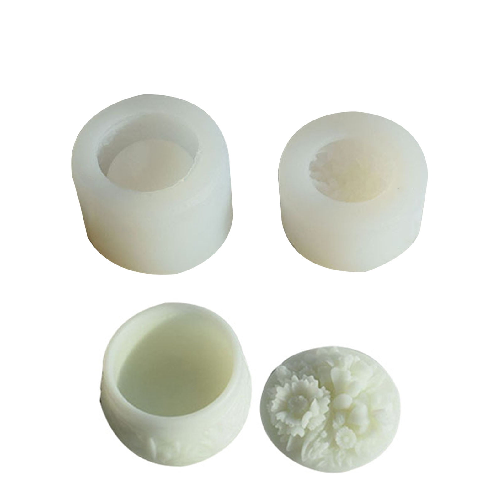 Epoxy Crystal Birthday Rose Decorative Molds with Lid Silicone Resin Storage Box Molds for Craft Jewelry Storage