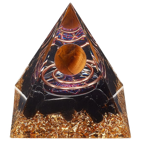 Epoxy Display Decorations Solid Triangle 60x60x63mm for DIY Tiger Eye