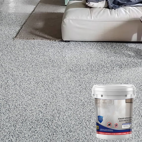 Epoxy Floor Paint, Colored Sand Self Leveling Coating, High Gloss Garage Sealer, 500ml Refinisher for Concrete Floors