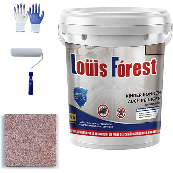 Epoxy Floor Paint for Concrete, Louis Forest Epoxy Floor Paint, Louis Forest Floor Coating, Epoxy Floor Paint, Pintura Epoxica Para Pisos, Garage Floor Paint, Basement Floor Paint (Pink,0.5 Liters)