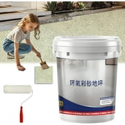 Epoxy Floor Paint, Epoxy Colored Sand Floor Paint, Garage Colored Sand Self Leveling Coating For Concrete, Waterproof, Quick-Drying For Both Interior And Exterior