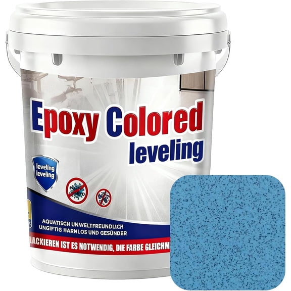 Epoxy Floor Paint, Epoxy Floor Paint 176 Oz, High-gloss Marble Effect Coating, Garage Floors Painting, Covers Approximately 30 to 34 Sq Ft (Gemstone Blue, 105Oz/3kg)