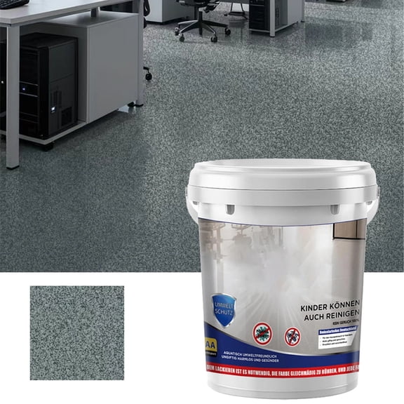 Epoxy Floor Paint, High-Gloss Marble Effect Epoxy Floor Coating, Waterproof Water-Based, for Concrete and Garage Interior or Exterior