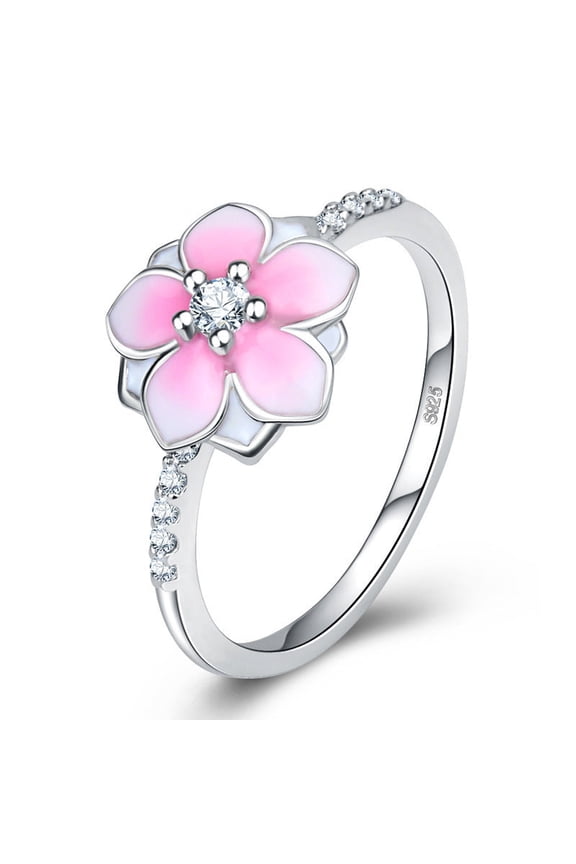 Epoxy Peach Ring Copper Jewelry Dainty Accessory For Women Fashion Elegant Everyday Wear Gift Handcrafted Chic