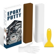 Epoxy Putty, 200g Epoxy Wood Filler, 2 Part Epoxy Metal Putty, Plastic, Glass, Ceramic Sink Crack Repair for Fast Repair and Bonding, Heat Resistant & Waterproof Brown