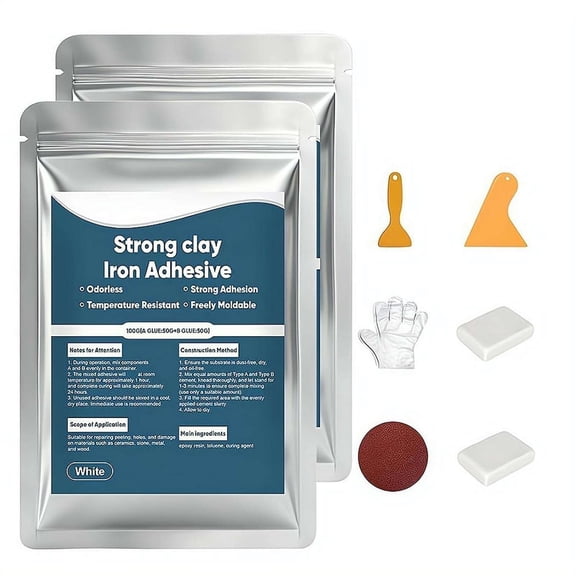 Epoxy Putty Adhesive 2 Pack for Home Repair, Steel Reinforced Repair Clay for Wood Metal Tile