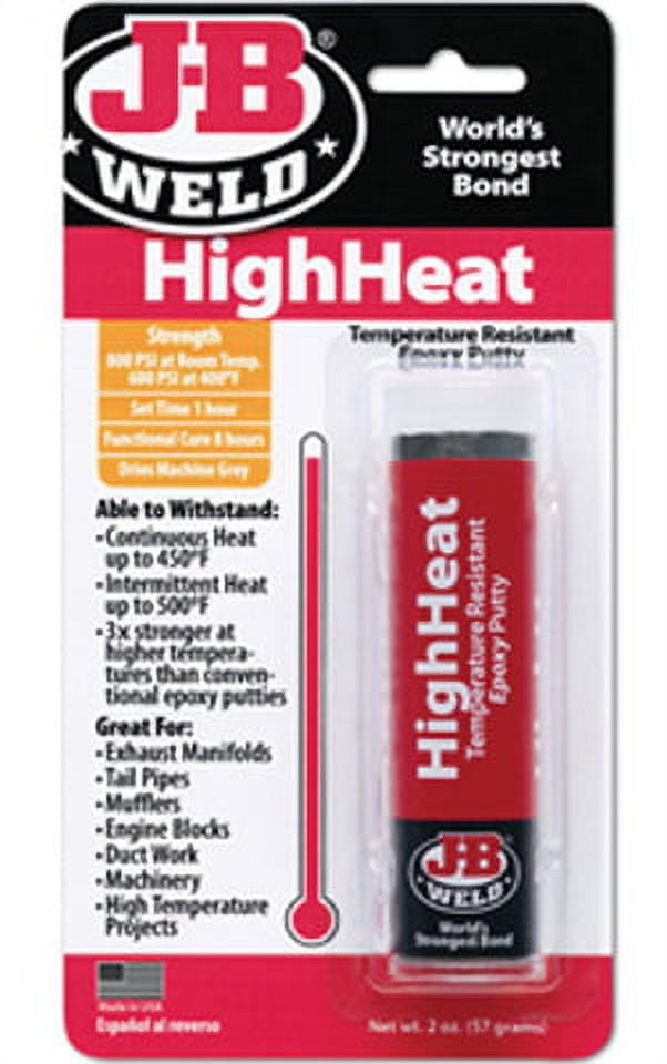Epoxy Putty, High Heat, Gray, 2 oz. J-B WELD 8297