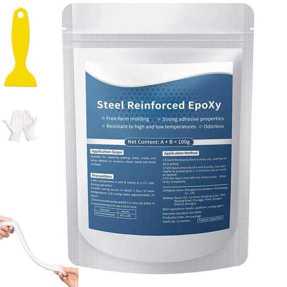 Epoxy Putty Repair Clay for Metal Plastic Ceramic Wood Tile Glass, 100g Multi Surface Adhesive