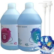 Epoxy Resin 1 Gallon, Crystal Clear Epoxy Resin Casting Resin for Art Coating & Casting Jewelry DIY River Table Countertop Tumbler Wood Canvas Painting Art Craft Resin