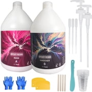 Epoxy Resin 2 Gallon, Crystal Clear Epoxy Resin Kit for Pros & Beginner,Casting Resin for Art Coating & Casting Jewelry DIY River Table Countertop Tumbler Wood Canvas Painting Art Craft Resin