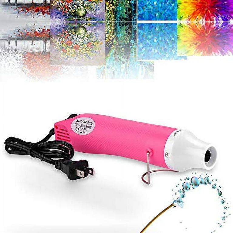 Epoxy Resin Bubble Remover, USLINSKY Bubble Buster Heat Gun with US Adapter  Apply to Acrylic Painting Supplies, Quick Resin Bubble Free Tool for  Crafts, Princess Pink 