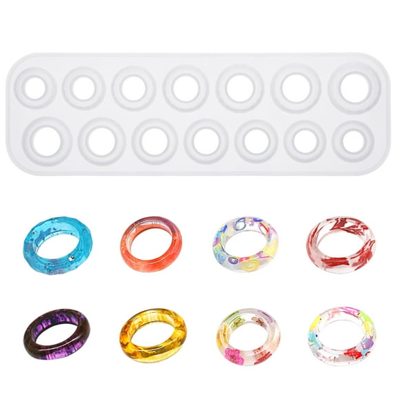 Epoxy Resin Casting Mold Silicone Handmade Rings DIY Making Tool Jewelry Molds Earrings