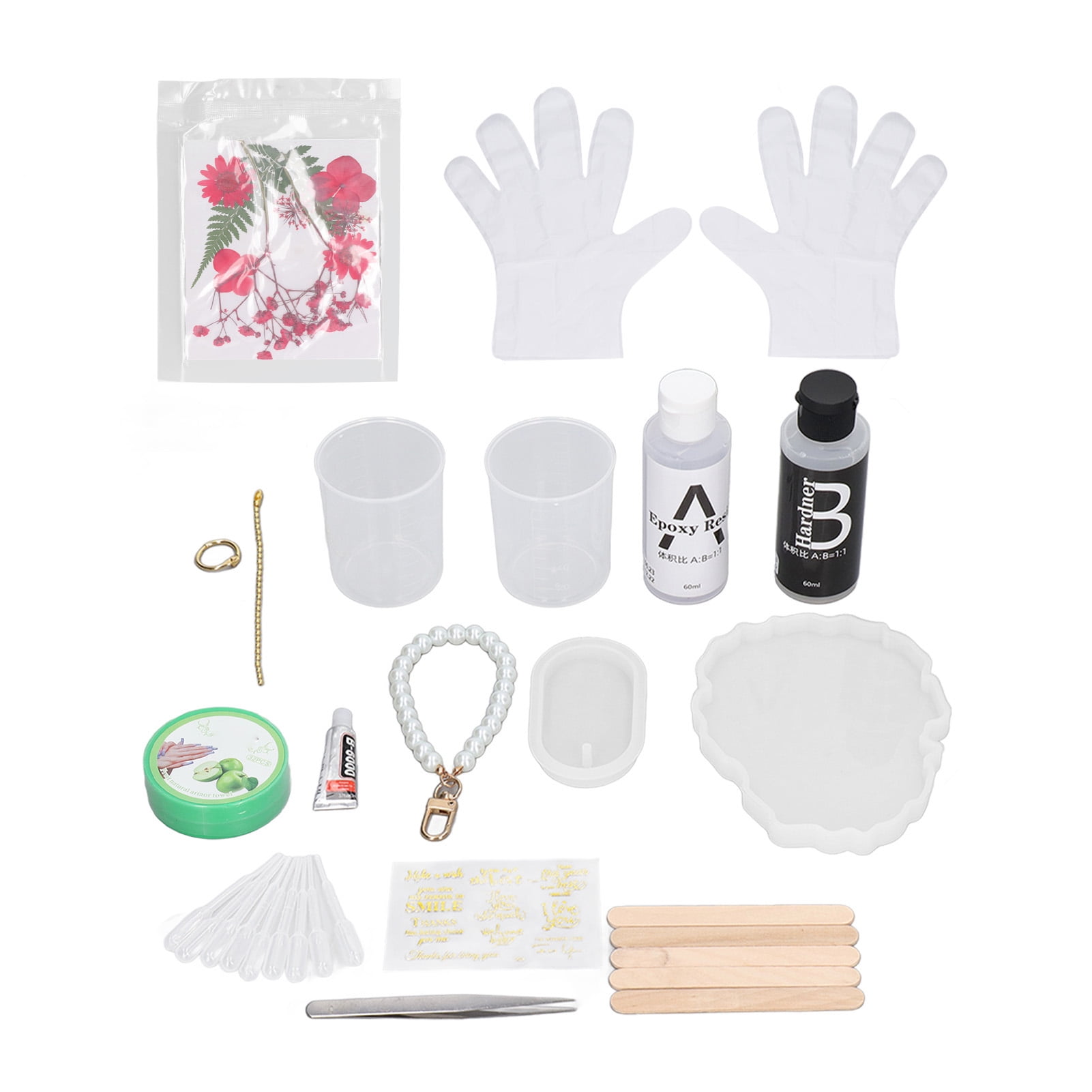 Epoxy Resin Coaster Kit DIY Handcraft Reusable Silicone Flower