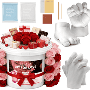 Hand Casting Kit   Couples Easy DIY Plaster Mold Kit with Base & Practice Kit, Romantic Keepsake Gift for Anniversary, Wedding, Birthday, Valentine s Day,Non-Toxic,Safe for Adults