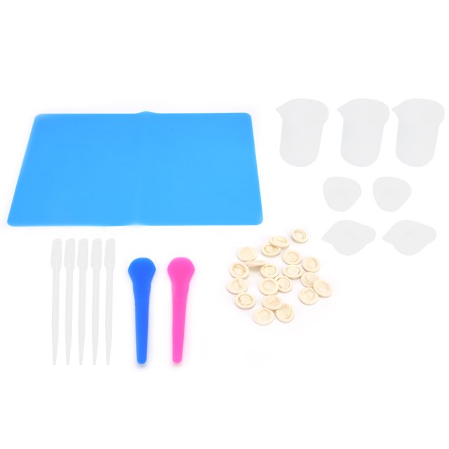 Epoxy Resin Kit Mixing Cup Dropper Finger Cot Silicone Pad 100ml