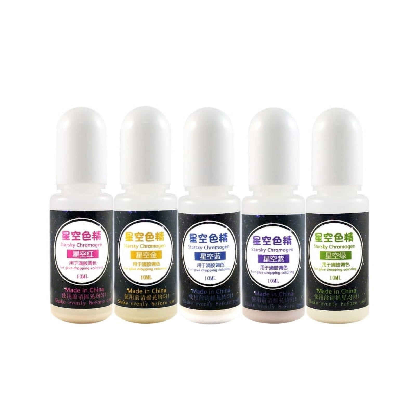 Epoxy Resin Pigment-5 Colors Transparent Starry Sky UV Epoxy Resin Dye Liquid for UV Resin Coloring,Resin Jewelry Makin