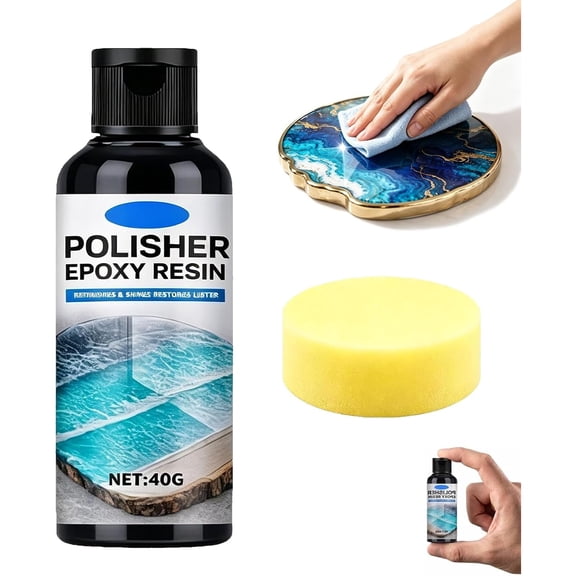 Epoxy Resin Polish Wax, 40g Resin Buffing Compound for Crafts Jewelry Countertops