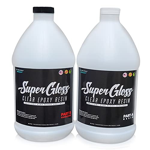 The Epoxy Resin Store SG-1 Super Gloss UV and Moisture Resisting Glass Like Non Toxic Epoxy Resin for Bar Counters and Wood Tabletops, 1 Gallon Kit$$Tools & Hardware Other