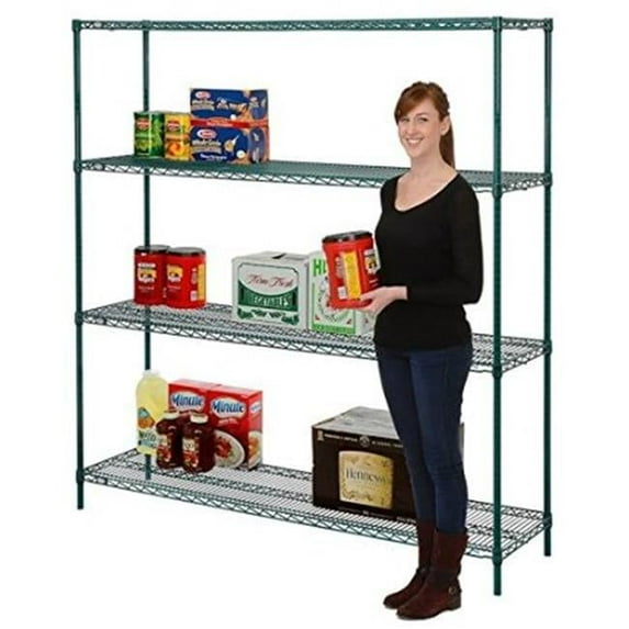 Epoxy Starter Shelf Unit- Silver - 24 x 54 x 86 in.
