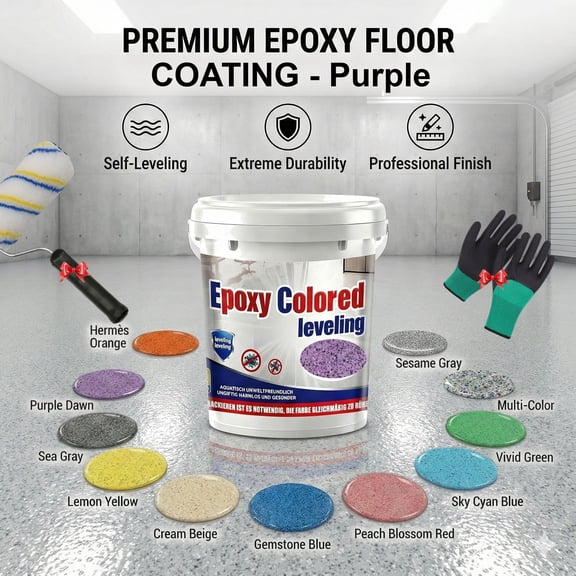 Epoxy floor paint,Epoxy Sand Floor Paint,garage floor paint,garage floor epoxy kit,High Gloss Marble Effect Coating,for Basement, Wood Floors, Garage,Outdoor