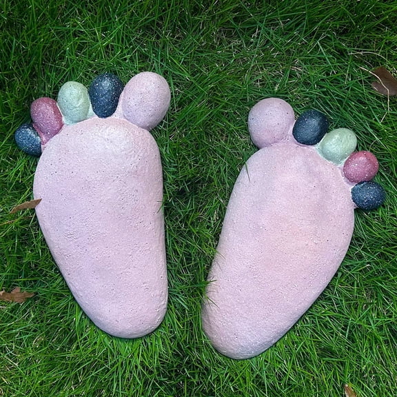 Epoxy Resin Outdoor Decorative Stepping Stones Set of 2