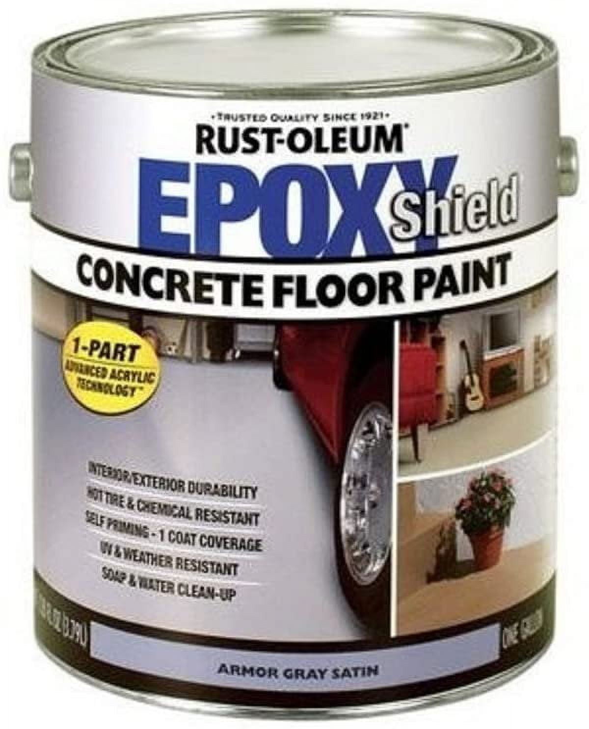 Armor Gray Satin Epoxy Concrete & Garage Floor Paint