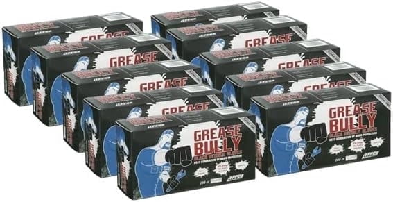 Eppco Grease Bully Nitrile Gloves, Powder and Latex Free, Black, 6MIL, Microtexture, XXL, 10 Boxes