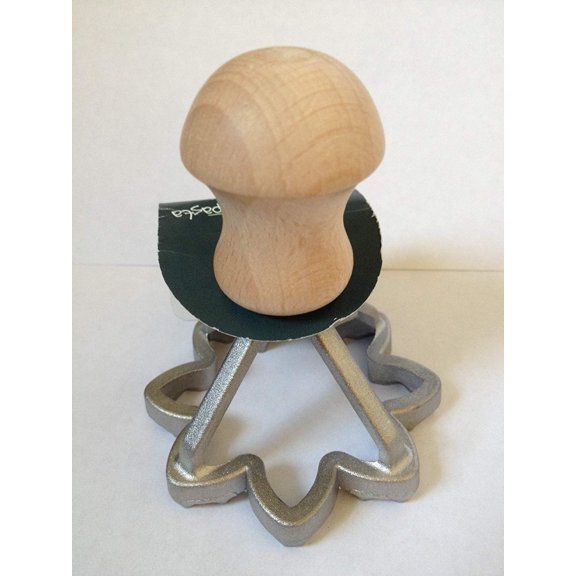 Eppicotispai Aluminum Flower Ravioli Stamp with Beechwood Handle