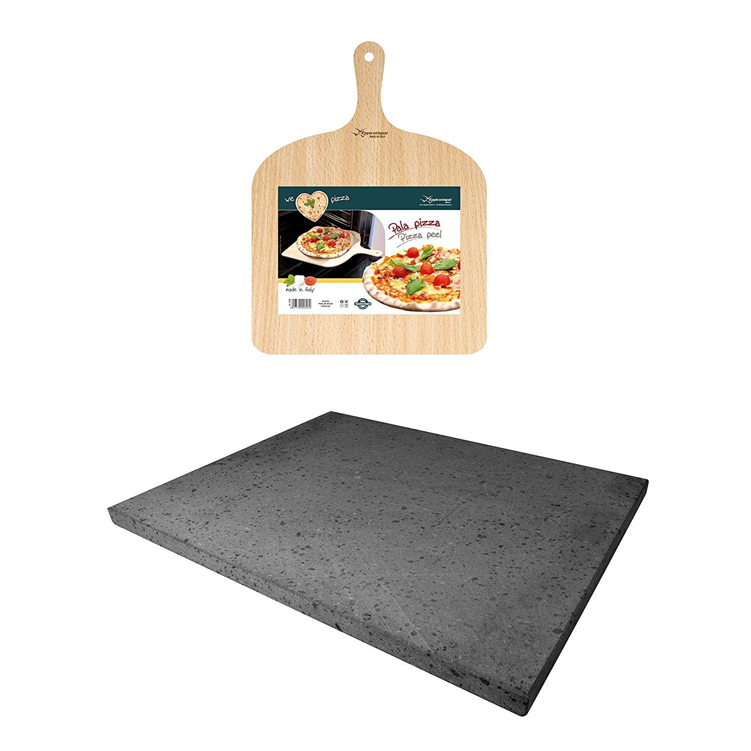 Pizza Set with Cooking Stone and Pizza Peel