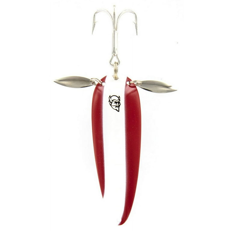 Eppinger Dardevle Klicker Spoon, Red & White, 2/5 oz., Fishing